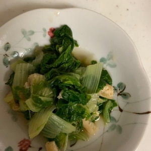 しろ菜と油揚げの　あっさり煮物